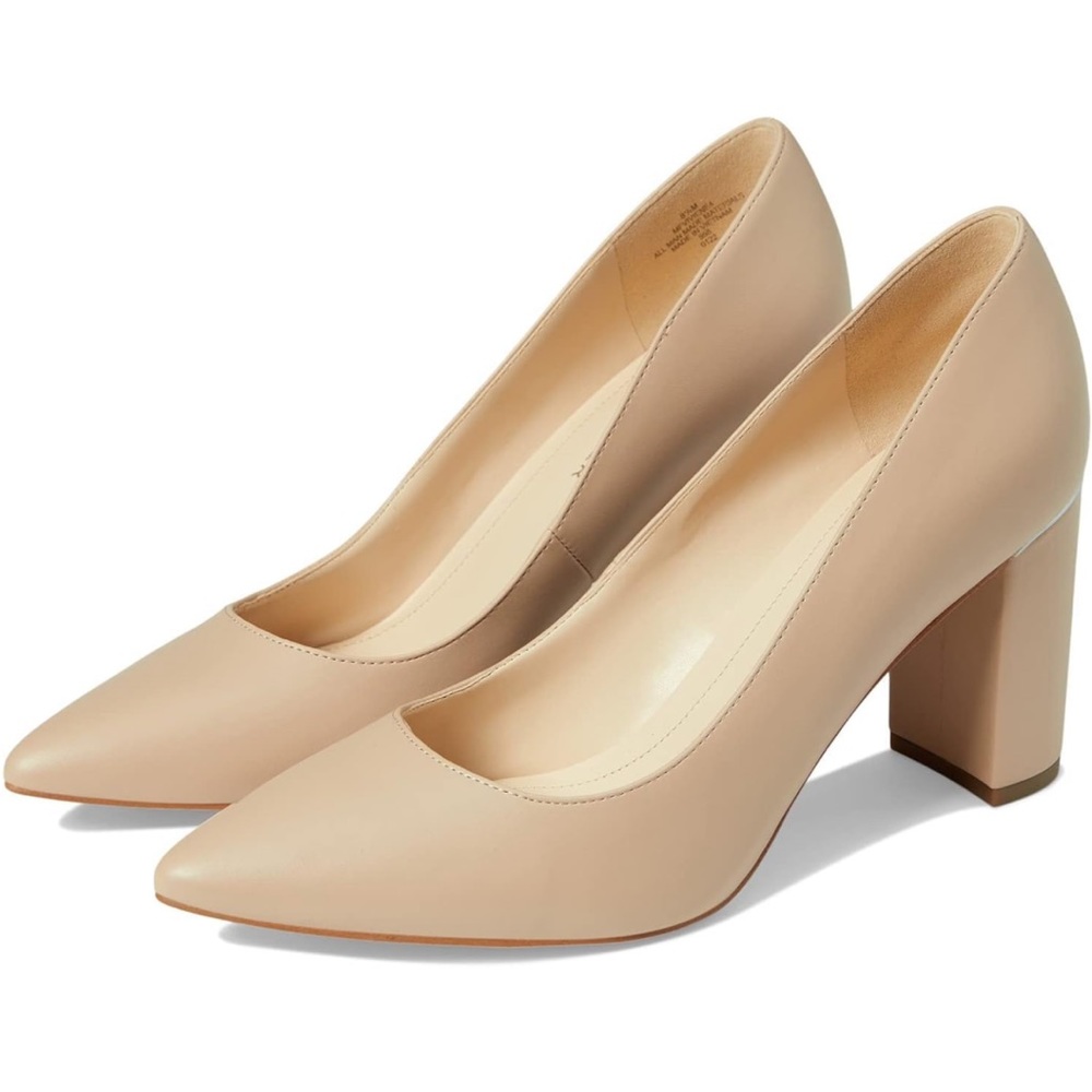 Marc Fisher Beige Block Heel Shoes